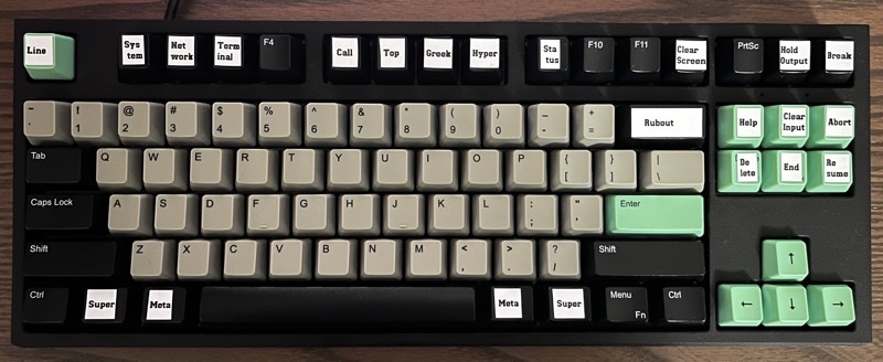 My CADR keyboard with space-cadet labels