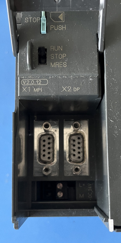 Interfaces on CPU 314C-2 DP. X1 is MPI, X2 is PROFIBUS DP.