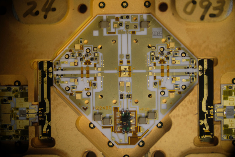 RF circuit under microscope