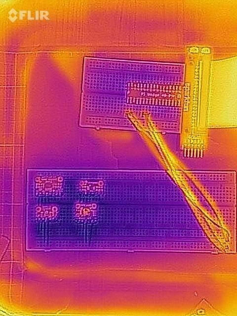 Thermal image: just after staying in the fridge